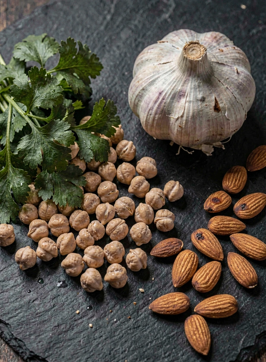 Leguminosas e ervas frescas portuguesas